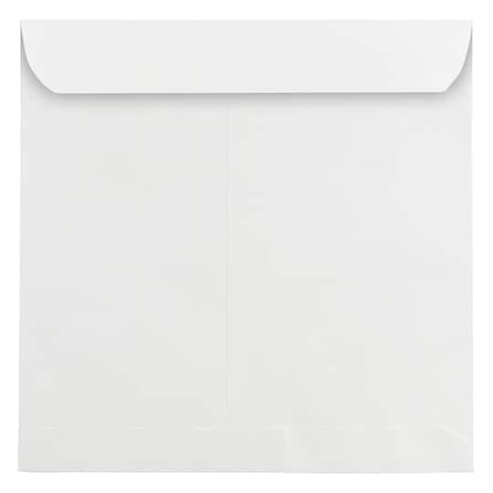 JAM Paper 11.5&#x22; Large White Square Invitation Envelopes